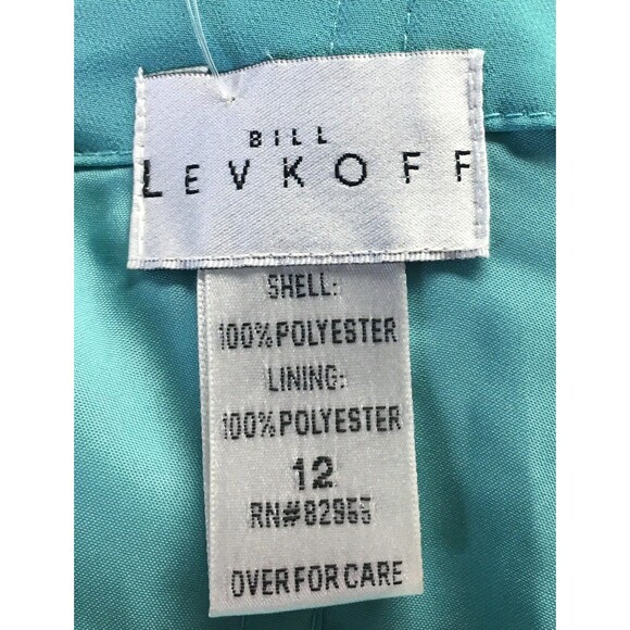Bill Levkoff Mini Dress Women's Size 12 Glacier Blue One Shoulder - Picture 3 of 5